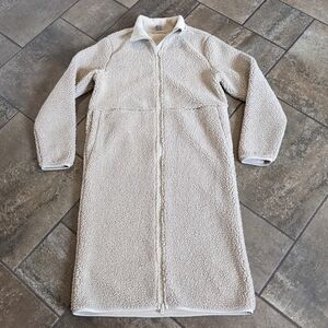 Joe Fresh Women's Fleece Midi Teddy Bear Jacket Size XS Cream